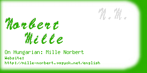 norbert mille business card
